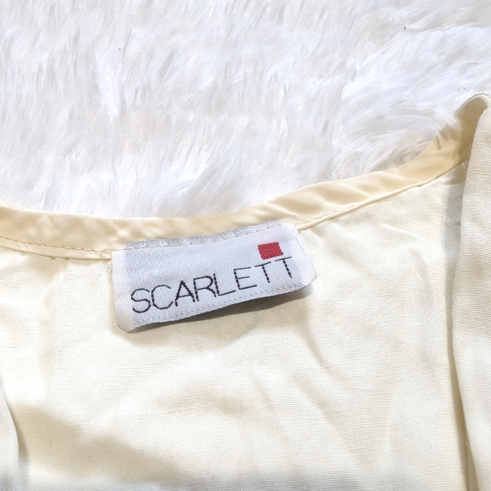 80s Vintage Scarlett Dark Pink & Cream Colorblock Belted Romper 13-14 - Picture 4 of 12